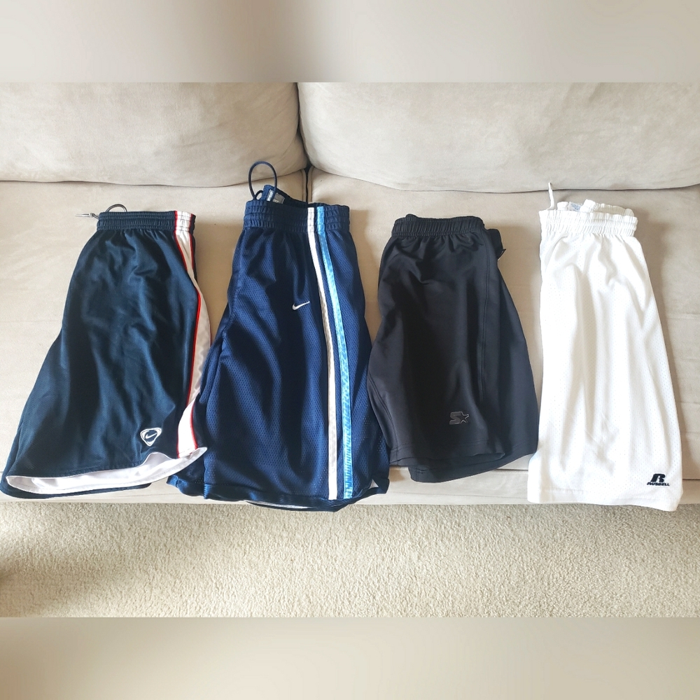 Men tank shorts lot ( Nike, Russell, Starter) Medium